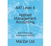 Marzar Ltd AAT Level 4 Applied Management Accounting (Tascabile) Aat Level 4