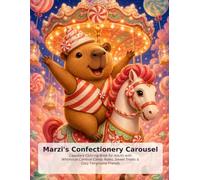 Marzi's Confectionery Carousel: Capybara Coloring Book for Adults with Whimsical Carnival Candy Rides, Sweet Treats & Cozy Fairground Friends