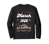 Marzo 1986 Regina dal Marzo 1986 Compleanno Ragazza Donne Maglia a Manica