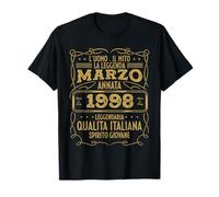 Marzo 1998 Vintage - Maglia 28 Compleanno Anni Uomo Donna Maglietta