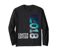 Marzo 2018 Anno 2018 Retro 2018 Vintage Limited Edition Maglia a Manica