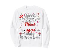 Marzo Compleanno Una Regina è Nata nel Marzo 1971 Marzo Felpa