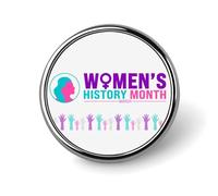 Marzo è il mese della storia delle donne. Spille, spille da bavero, bottoni rotondi in smalto, spille, decorazioni per feste per uomini e donne.