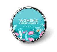 Marzo è il mese della storia delle donne. Spille, spille da bavero, bottoni rotondi in smalto, spille, decorazioni per feste per uomini e donne.