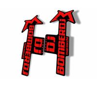 Marzocchi Bomber DJ 2020 Forcella Sospensione Sticker Decal Kit Adesivo Rosso