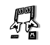 Marzocchi Bomber DJ 2025 Forcella Sospensione Sticker Decal Kit Adesivo Bianco