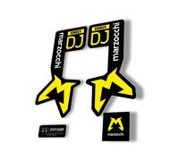 Marzocchi Bomber DJ 2025 Forcella Sospensione Sticker Decal Kit Adesivo Giallo