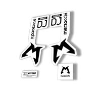 Marzocchi Bomber DJ 2025 Forcella Sospensione Sticker Decal Kit Adesivo Nero