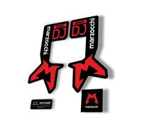 Marzocchi Bomber DJ 2025 Forcella Sospensione Sticker Decal Kit Adesivo Rosso