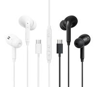 MAS CARNEY 2-Pack Auricolari USB C TI6, Cuffie In-Ear con Filo e Mic Auricolari Cavo TipoC per iPhone 15 16 17 Pro Max Air iPad Galaxy A16 A17 A54 A56 A26 A36, Google Pixel, Xiaomi Redmi, Honor