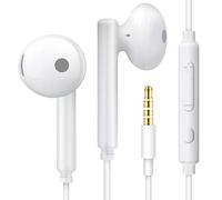 MAS CARNEY WH6 Cuffie con cavo, Semi In Ear, auricolari con cavo da 3,5 mm, per MP3/MP4, Ipad, Honor 6X/7X/8X/9/10, Huawei, Redmi Note 8/9, colore bianco