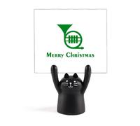 mas Instrument Happy Music Memo Holder Cartoon Black Cat Stand Decorazione
