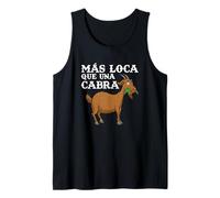 Más Loca Que Una Cabra Granja Granjero Campesina Retro Canotta