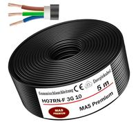 MAS Premium Cavo di alimentazione in gomma H07RN-F 3G 1, 3G 1,5, 3G 2,5, 3G 4, 3G 6, 3G 10 o 3 x 1,5, cavo flessibile per dispositivi pesanti (H07RN-F 3G10 mm², 5 m)