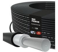 MAS Premium Cavo solare H1Z2Z2-K 4, 6, 10 mm², 5-200 m, cavo solare TÜV-2, senza alogeni, doppio isolamento, posa mobile o fissa in impianti fotovoltaici (H1Z2Z2-K 10, nero, 10 m)