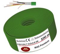 MAS Premium KNX Cavo 5 - 250 m EIB-Y (St) Y 2 x 2 x 0,8 GN, cavo per telecomunicazioni, bus di installazione, segnali autobus nella tecnologia dei sistemi di costruzione (100 m)