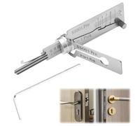 Mas/TER Strumento per Grimaldelli con Serratura a Chiave, Strumento 2-in-1 per Grimaldelli e Decodifica, Grimaldelli per Serrature e Lettore di Chiavi, Lettore di Chiavi Auto, Decodificatore LockPick