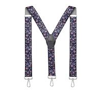 MASADA Bretelle da uomo chiusura a moschettone resistenti 3,5 cm di larghezza fino a 195 cm di altezza - Fiori