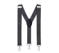 MASADA Bretelle da uomo chiusura a moschettone resistenti 3,5 cm di larghezza fino a 195 cm di altezza - grigio scuro