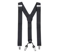 MASADA Bretelle da uomo Clips resistenti 3,5 cm di larghezza fino a 195 cm di altezza Grigio scuro