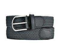 MASADA Cintura in tessuto - cintura elastica stretch per uomo e donna larga 3,2 cm lunga 90-100 cm - Grigio