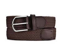 MASADA Cintura in tessuto - cintura elastica stretch per uomo e donna larga 3,2 cm lunga 90-100 cm - Marrone