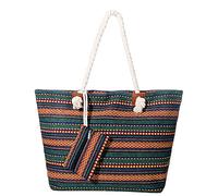 MASADA Grande borsa da spiaggia idrorepellente con cerniera Ethno Look
