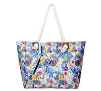 MASADA Grande borsa da spiaggia idrorepellente con cerniera Retro Flower