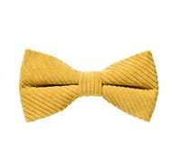 MASADA Papillon a coste Giallo - regolabile in modo continuo, fatto a mano con chiusura a gancio - 12 x 6 cm