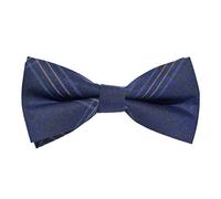 MASADA Papillon a quadri blu navy - regolabile in modo continuo, fatto a mano con chiusura a gancio - 12 x 6 cm