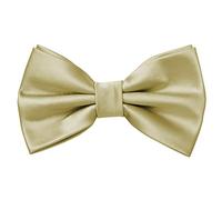 MASADA Papillon beige champagne - Accessorio da uomo, regolabile in modo continuo, fatto a mano con chiusura a gancio - 12 x 6 cm