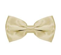 MASADA Papillon beige lucido - Accessorio da uomo, regolabile in modo continuo, fatto a mano con chiusura a gancio - 12 x 6 cm