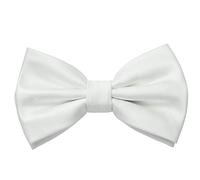 MASADA Papillon bianco - Accessorio da uomo, regolabile in modo continuo, fatto a mano con chiusura a gancio - 12 x 6 cm