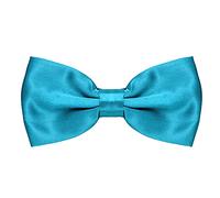 MASADA Papillon blu azzurro lucido - Accessorio da uomo, regolabile in modo continuo, fatto a mano con chiusura a gancio - 12 x 6 cm