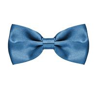 MASADA Papillon blu cielo lucido - Accessorio da uomo, regolabile in modo continuo, fatto a mano con chiusura a gancio - 12 x 6 cm