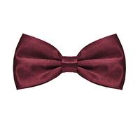 MASADA Papillon bordeaux lucido - Accessorio da uomo, regolabile in modo continuo, fatto a mano con chiusura a gancio - 12 x 6 cm