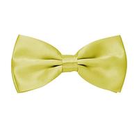 MASADA Papillon giallo pastello lucido - Accessorio da uomo, regolabile in modo continuo, fatto a mano con chiusura a gancio - 12 x 6 cm