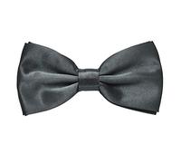 MASADA Papillon grigio scuro lucido - Accessorio da uomo, regolabile in modo continuo, fatto a mano con chiusura a gancio - 12 x 6 cm