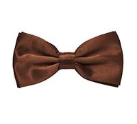 MASADA Papillon marrone lucido - Accessorio da uomo, regolabile in modo continuo, fatto a mano con chiusura a gancio - 12 x 6 cm