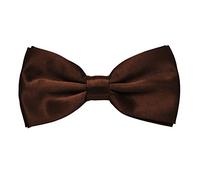 MASADA Papillon marrone scuro lucido - Accessorio da uomo, regolabile in modo continuo, fatto a mano con chiusura a gancio - 12 x 6 cm