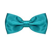 MASADA Papillon petrol lucido - Accessorio da uomo, regolabile in modo continuo, fatto a mano con chiusura a gancio - 12 x 6 cm