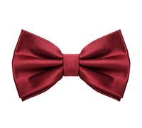 MASADA Papillon rosso carminio - Accessorio da uomo, regolabile in modo continuo, fatto a mano con chiusura a gancio - 12 x 6 cm