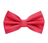 MASADA Papillon rosso corallo - Accessorio da uomo, regolabile in modo continuo, fatto a mano con chiusura a gancio - 12 x 6 cm