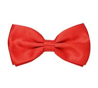 MASADA Papillon rosso corallo lucido - Accessorio da uomo, regolabile in modo continuo, fatto a mano con chiusura a gancio - 12 x 6 cm