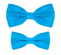 MASADA set papillon abbinati padre-figlio, già annodati e regolabili - Azzurro
