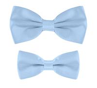 MASADA set papillon abbinati padre-figlio, già annodati e regolabili - Blu Chiaro