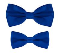 MASADA set papillon abbinati padre-figlio, già annodati e regolabili - Blu Savoia
