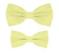 MASADA set papillon abbinati padre-figlio, già annodati e regolabili - Giallo Chiaro