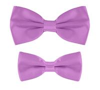 MASADA set papillon abbinati padre-figlio, già annodati e regolabili - Lilla