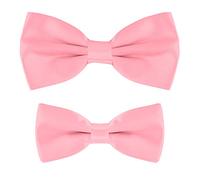 MASADA set papillon abbinati padre-figlio, già annodati e regolabili - Rosa